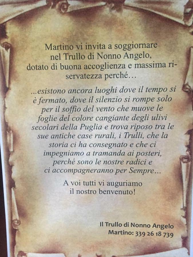 Il Trullo Di Nonno Angelo San Marco Hotel Locorotondo Bagian luar foto